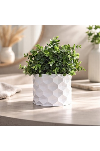 İskandinav Tarz Dekoratif Saksı Geometrik 3d Baskı Modern Bitki Saksısı, Minimal Ev Dekoru