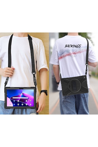 Lenovo Uyumlu Tab M10 Hd 2.nesil 2022 Tablet Kılıf 360 Zıhlı Standlı