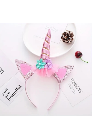 2 Parça Set Takım Kanat Unicorn Taç Peri Pembe Parlak Parti Kostüm Aksesuar Etkinlik Kız Çocuk