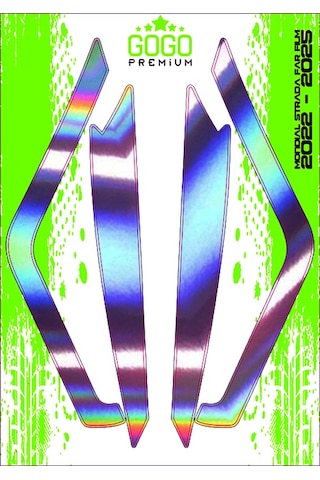 Mondial Strada 2022 - 2025 Uyumlu Far Üstü Film Hologram Çok Renkli