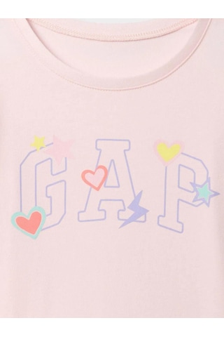 Kız Bebek Gap Logo Grafikli T-shirt Pembe-6002 Pembe