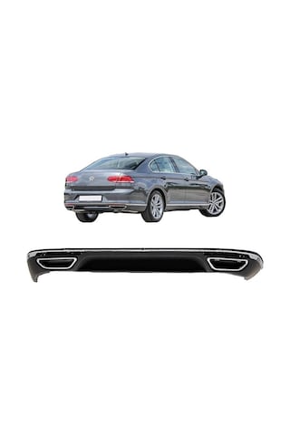 Autogp Vw Passat B8 Rline Arka Tampon Difüzörü 2016 / 2020 Agp-sm-sd-1333