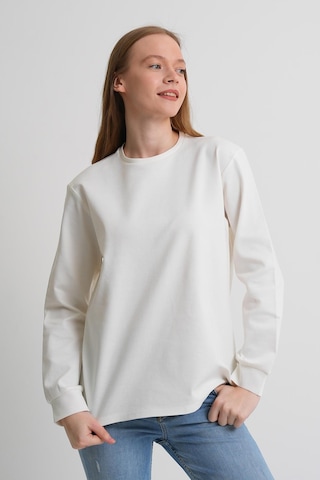 Alexander Gardi Alexandergardı Uzun Kollu Basic Sweatshirt Beyaz