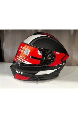 Kask Mt Genesis Sv Cave A5 Çene Açılır Motosiklet Kaskı Mat Siyah - Kırmızı