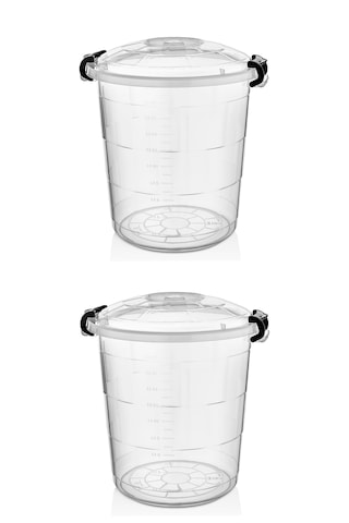 Rnl04 2 Adet 22 Litre Şeffaf Plastik Bakliyat Kovası 1112 71 Şeffaf Rnl04 2 Adet 22 Litre Şeffaf Plastik Bakliyat Kovası 1112 71 Şeffaf