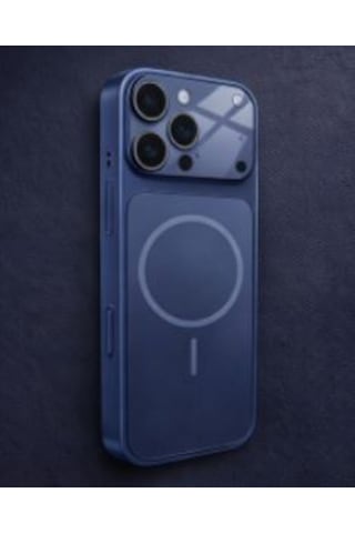 Ag Glass Apple Uyumlu iPhone 16 Pro Max Telefon Kılıfı Mavi