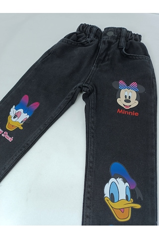 Jabber Kız Çocuk Kot Pantolon Minnie Siyah