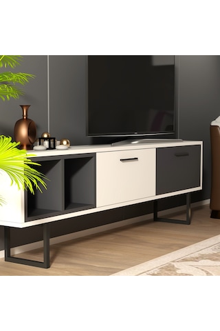 Enna Tv Ünitesi Beyaz Antrasit