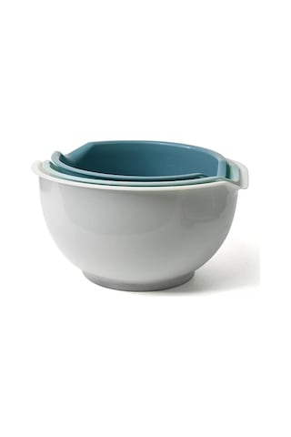 Geeroyoo 3'lü Plastik Kaba Takımı: Salata, Pişirme Ve Mutfak Kullanıma Uygun Çeşitli Fonksiyonlu Kovalar Beyaz/mavi/açık Yeşil Renkli