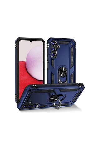 Galaxy A14 Kılıf Zore Vega Yüzüklü Standlı Zırh Kılıf