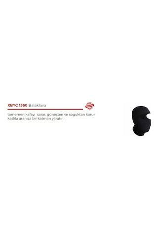 Forte GT XBYC 1360 Motosiklet Bisiklet Balaklava Termal Bandana Maske Siyah