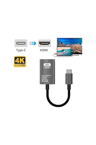 Qingmipy Type-c'den Hdmı'ye 4k 30hz Çözünürlükte Hd Ekran Yansıtma Kablosu - Çok Amaçlı Video/audio Aktarım Adaptörü