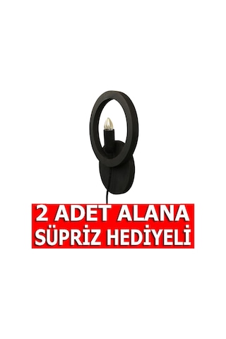 Bundera Moon Ahşap Aplik Duvar Lambası Cafe Otel Restourant İçin Kahverengi