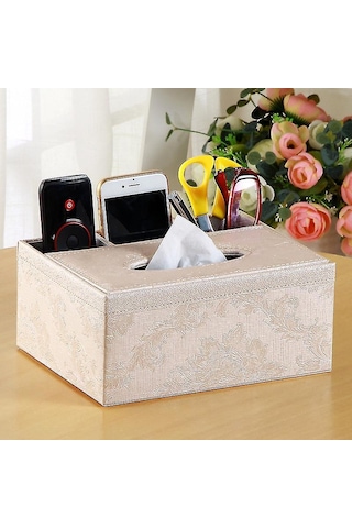 1 Adet Pu Deri Doku Kutusu Ve Kumanda Tutucu