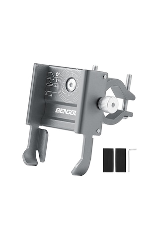 Bengguo-al Alaşım Bisiklet Cep Telefonu Tutucu Scooter Dönebilen,y28006t-1 Gri