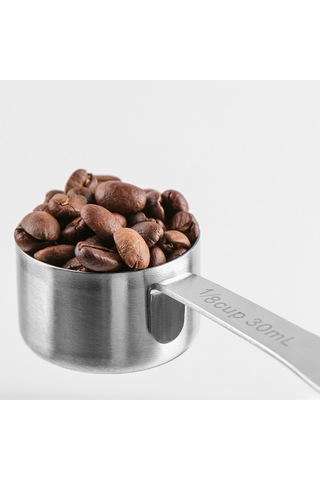 Kangvka Stal Çelik Kahve Ölçü Kaşığı 30ml - Hijyenik, Kolay Temizlenir, Profesyonel Tasarım Diğer