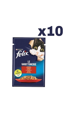 Sığır Etli Kedi Yaş Mama 10 Adet 1x85gr