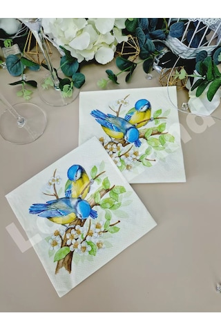 Love Land Doğum Günü Kutusu İçin Kağıt Peçeteler 40 Adet 239932801 Yeşil