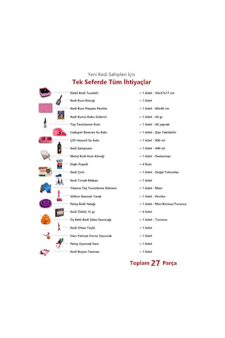 Kedi Başlangıç Seti 27 Parça Miyora-1990-11-22