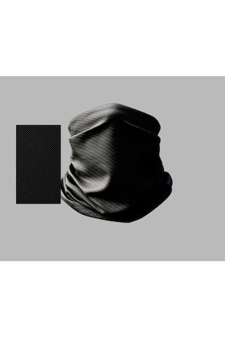 Buffalo Datwork Tasarımlı Motorcu Çok Amaçlı Outdoor Boyunluk Unisex Bandana Siyah