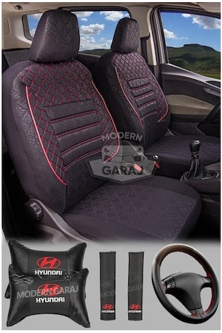Hyundai Accent Era Fitilli Koltuk Kılıfı Boyun Yastığı Kemer Konf