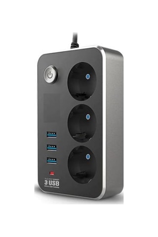 River World 2 Metre Termal Akım Korumalı 10 A 2500 W 3'Lü Priz Ve