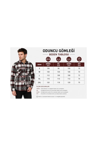 Neco Giyim Erkek Ekose Desenli Regular Fit Çift Cepli Kışlık Oduncu Gömlek Siyah - Beyaz