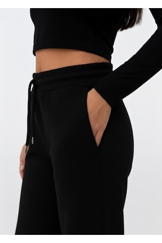 Axxel Kadın Siyah İnterlok Eşofman Altı-p2273 Siyah