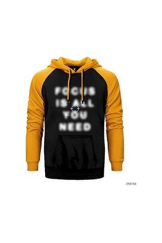 Focus Kırmızı Renk Reglan Kol Sweatshirt / Hoodie