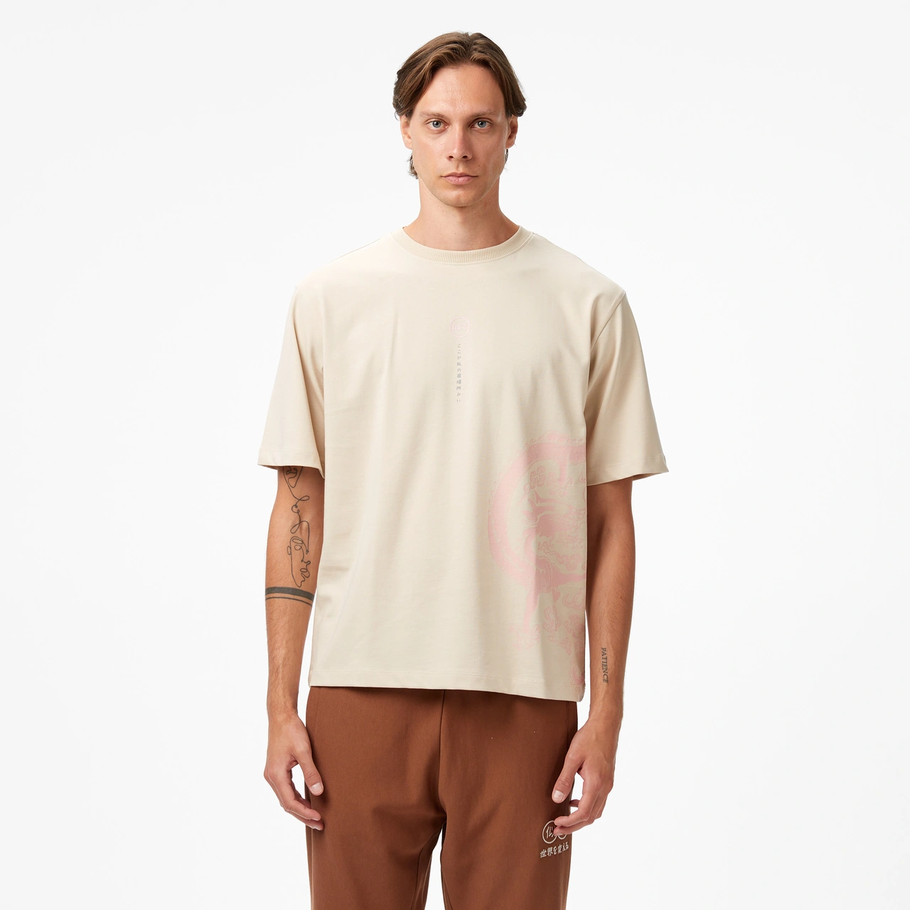 Unıted4 Erkek Krem T-shirt Ft-ussu Krem