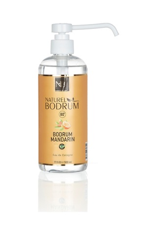 Bodrum Mandarin Mandalina Kolonyası 500 Ml Pompalı Sprey Başlıklı 6'lı Paket 80 Kurumsal Eko Paket