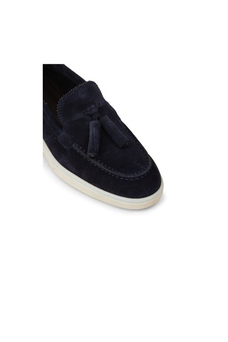 Deery Kadın Hakiki Süet Lacivert Püsküllü Loafer - 02040zlcvc01