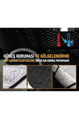 Araba,oto Ön Cam Koruma Örtüsü, Termal Araç Güneşlik, Oto Buzlanma Önleyici Kar Brandası 155-125cm 155x125