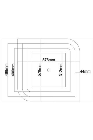 Motifpiyer Lamba Tavan Göbeği Düz-4k-model-kare-egri-dik-56cm-2 Adet Beyaz