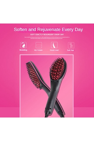 Xurunkeji Kablosuz Elektrikli Düz Saç Fırçası Hızlı Isınma Saç Düzleştirici Tarak Taşınabilir Salonlar İçin Saç Şekillendirme Aracı İngiltere Fişi