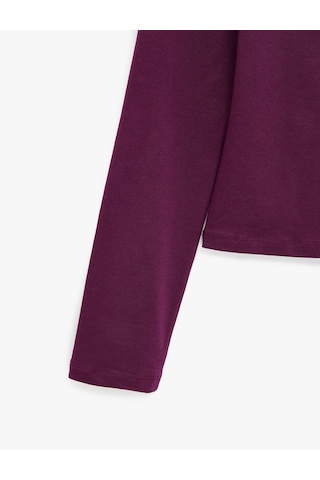 Koton Pamuklu Slim Fit Bisiklet Yaka Uzun Kollu Düğmeli Hırka Mürdüm 7wal90024ık Mor
