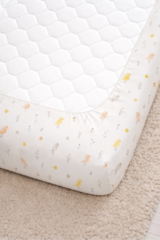%100 Pamuk Lastikli Bebek Çarşafı + Yastık Kılıfı Park Yatak 60x120 70x110 70x120 Uyumlu Kuş