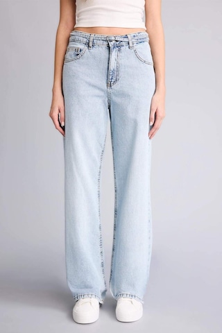 Defacto Straıght Wıde Yüksek Bel Düz Paça Jean Pantolon F9582ax26spnm39 Mavi-nm39