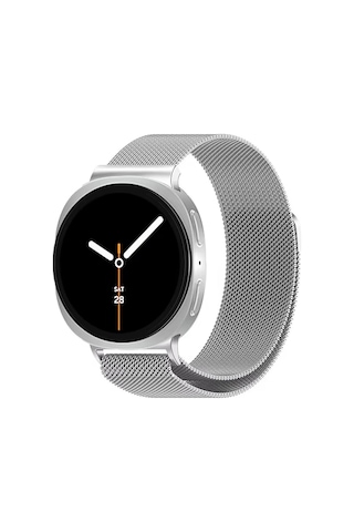 Samsung Galaxy Watch 8 40mm 44mm Uyumlu Manyetik Milanese Loop Metal Kordon