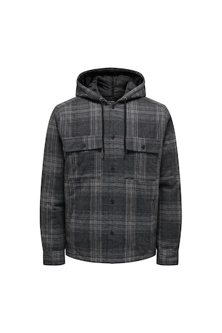Only & Sons Only&sons Erkek Kapüşonlu Kışlık Gömlek 22027324 Siyah