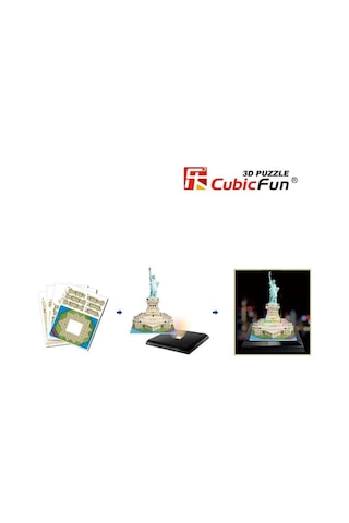 Cubic Fun 3d 37 Parça Puzzle Özgürlük Anıtı - Abd (led işıklı)