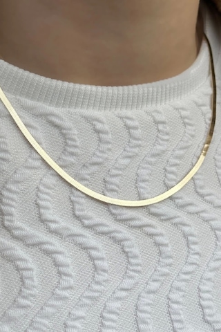 14 Ayar 2,85mm Ezme Altın Kolye Gold