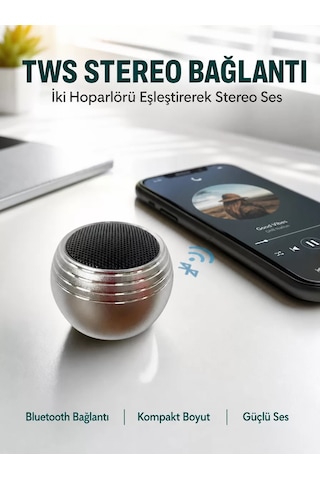 Northcity Mini Kablosuz Hoparlör Derin Bas Tws Bağlantı - Yeni Nesil Bluetooth Ses Cihazı