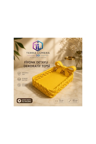 Şık Fiyonk Dekoratif Makyaj Organizer Tepsisi 3d Şık Fiyonk Dekoratif Makyaj Organizer Tepsisi 3d