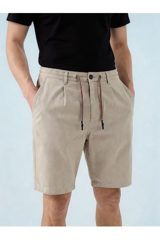 Regular Fit Erkek Şort Taş