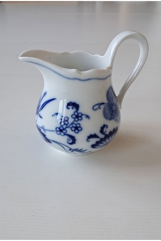 Mavi Soğan Desenli Vintage Sütlük Veya Sosluk Çok Renkli