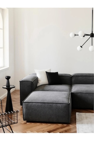 Mira Relax 4 Modül Köşe Koltuk Antrasit Keten Kumaş Antrasit