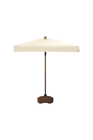 Sunminyum 200x200 Polyester Kumaşlı + 50 Litre Bidonlu Bahçe Şemsiyesi Krem Çok Renkli