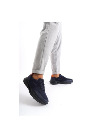 Mubiano Hakiki Deri Mbkry301-lcv Erkek Lacivert Sneaker & Spor Ayakkabı Lacivert