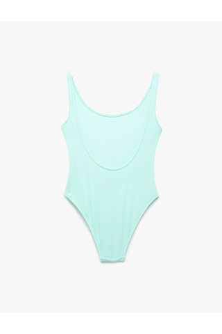 Koton U Yaka Dokulu Mayo Green 5sak20131mm Yeşil